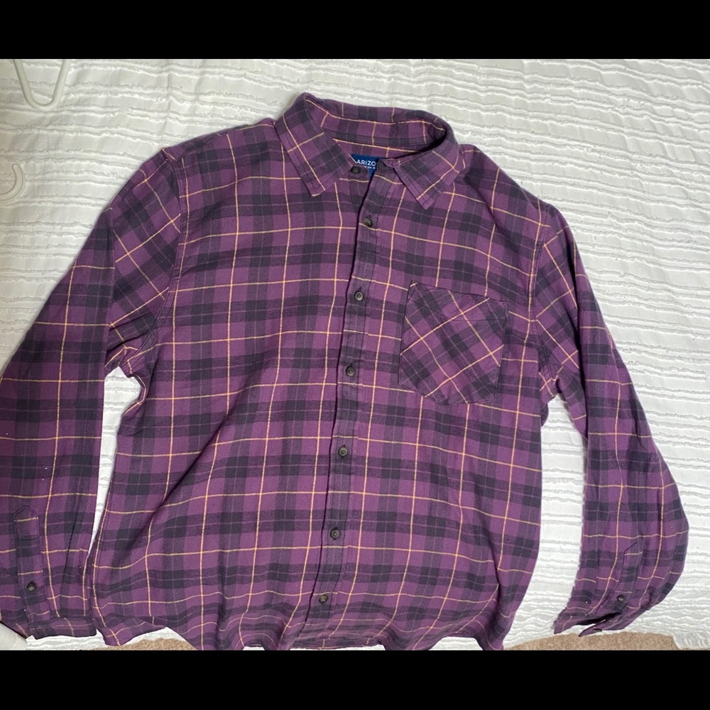 Purple and yellow flannel